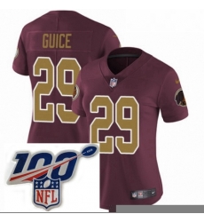 Womens Nike Washington Redskins 29 Derrius Guice Burgundy RedGold Number Alternate 80TH Anniversary Vapor Untouchable Limited Stitched 100th anniversary Ne Womens Nike Washington Redskins 29 Derrius Guice Burgundy RedGold Number Alternate 80TH Anniversary Vapor Untouchable Limited Stitched 100th anniversary Ne