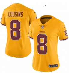 Womens Nike Washington Redskins 8 Kirk Cousins Limited Gold Rush Vapor Untouchable NFL Jersey Womens Nike Washington Redskins 8 Kirk Cousins Limited Gold Rush Vapor Untouchable NFL Jersey