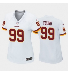 women chase young washington redskins white game jersey women chase young washington redskins white game jersey