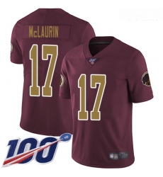 Redskins #17 Terry McLaurin Burgundy Red Alternate Youth Stitched Football 100th Season Vapor Limited Jersey Redskins #17 Terry McLaurin Burgundy Red Alternate Youth Stitched Football 100th Season Vapor Limited Jersey