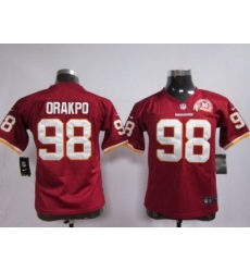 Youth Nike Washington Redskins 98# Brian Orakpo Red 80th Jerseys Youth Nike Washington Redskins 98# Brian Orakpo Red 80th Jerseys