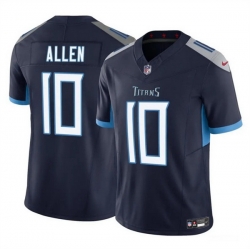 Men Tennessee Titans 10 Brandon Allen Navy 2025 F U S E  Vapor Limited Stitched Football Jersey