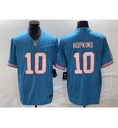 Men Tennessee Titans 10 DeAndre Hopkins Light Blue 2023 F U S E Vapor Limited Throwback Stitched Football Jersey Men Tennessee Titans 10 DeAndre Hopkins Light Blue 2023 F U S E Vapor Limited Throwback Stitched Football Jersey