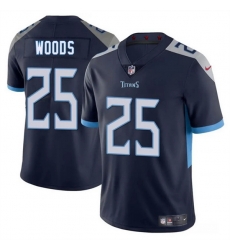 Men Tennessee Titans 25 Xavier Woods Navy 2025 Vapor Untouchable Stitched Jersey