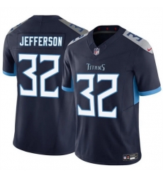 Men Tennessee Titans 32 Jermar Jefferson Navy 2025 F U S E  Vapor Limited Stitched Football Jersey