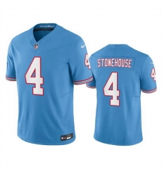 Men Tennessee Titans 4 Ryan Stonehouse Light Blue 2023 F U S E Vapor Limited Throwback Stitched Football Jersey Men Tennessee Titans 4 Ryan Stonehouse Light Blue 2023 F U S E Vapor Limited Throwback Stitched Football Jersey