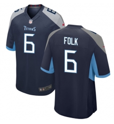 Men Tennessee Titans 6 Nick Folk Navy Stitched Game Football Jersey Men Tennessee Titans 6 Nick Folk Navy Stitched Game Football Jersey