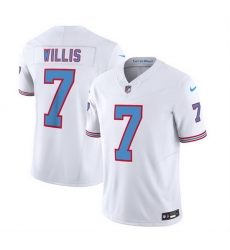 Men Tennessee Titans 7 Malik Willis White 2023 F U S E Vapor Limited Throwback Stitched Football Jersey Men Tennessee Titans 7 Malik Willis White 2023 F U S E Vapor Limited Throwback Stitched Football Jersey
