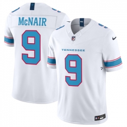 Men Tennessee Titans  9 Steve McNair White 2026 F U S E  Vapor Limited Stitched Football Jersey