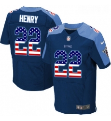 Mens Nike Tennessee Titans 22 Derrick Henry Elite Navy Blue Alternate USA Flag Fashion NFL Jersey Mens Nike Tennessee Titans 22 Derrick Henry Elite Navy Blue Alternate USA Flag Fashion NFL Jersey