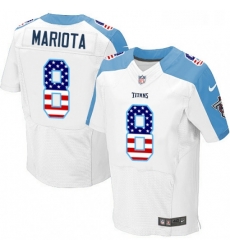 Mens Nike Tennessee Titans 8 Marcus Mariota Elite White Road USA Flag Fashion NFL Jersey Mens Nike Tennessee Titans 8 Marcus Mariota Elite White Road USA Flag Fashion NFL Jersey