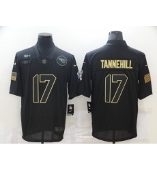 Nike Tennessee Titans 17 Ryan Tannehill Black 2020 Salute To Service Limited Jersey