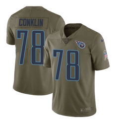 Nike Titans #78 Jack Conklin Olive Mens Stitched NFL Limited 2017 Salute to Service Jersey Nike Titans #78 Jack Conklin Olive Mens Stitched NFL Limited 2017 Salute to Service Jersey