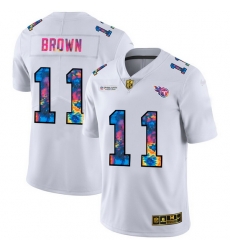 Tennessee Titans 11 A J Brown Men White Nike Multi Color 2020 NFL Crucial Catch Limited NFL Jersey Tennessee Titans 11 A J Brown Men White Nike Multi Color 2020 NFL Crucial Catch Limited NFL Jersey