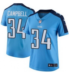Nike Titans #34 Earl Campbell Light Blue Womens Stitched NFL Limited Rush Jersey Nike Titans #34 Earl Campbell Light Blue Womens Stitched NFL Limited Rush Jersey