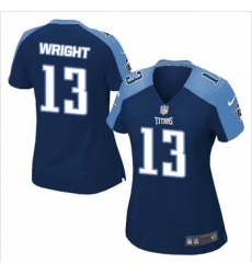 Women NEW Titans #13 Kendall Wright Navy Blue Alternate Stitched NFL Elite Jersey Women NEW Titans #13 Kendall Wright Navy Blue Alternate Stitched NFL Elite Jersey
