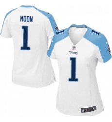 Womens Nike Tennessee Titans 1 Warren Moon Game White NFL Jersey Womens Nike Tennessee Titans 1 Warren Moon Game White NFL Jersey
