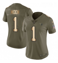 Womens Nike Tennessee Titans 1 Warren Moon Limited OliveGold 2017 Salute to Service NFL Jersey Womens Nike Tennessee Titans 1 Warren Moon Limited OliveGold 2017 Salute to Service NFL Jersey