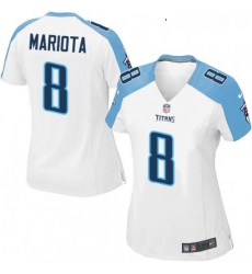 Womens Nike Tennessee Titans 8 Marcus Mariota Game White NFL Jersey Womens Nike Tennessee Titans 8 Marcus Mariota Game White NFL Jersey