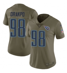 Womens Nike Titans #98 Brian Orakpo Olive Stitched NFL Limited 2017 Salute to Service Jersey Womens Nike Titans #98 Brian Orakpo Olive Stitched NFL Limited 2017 Salute to Service Jersey