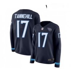 Womens Tennessee Titans 17 Ryan Tannehill Limited Navy Blue Therma Long Sleeve Football Jersey Womens Tennessee Titans 17 Ryan Tannehill Limited Navy Blue Therma Long Sleeve Football Jersey
