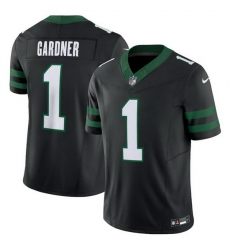 Men New York Jets 1 Sauce Gardner Black 2024 F U S E Vapor Limited Stitched Jersey Men New York Jets 1 Sauce Gardner Black 2024 F U S E Vapor Limited Stitched Jersey