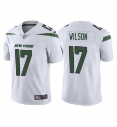 Men New York Jets 17 Garrett Wilson 2022 White Vapor Untouchable Limited Stitched jersey Men New York Jets 17 Garrett Wilson 2022 White Vapor Untouchable Limited Stitched jersey