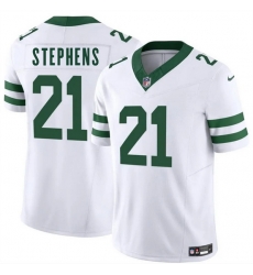 Men New York Jets 21 Brandon Stephens White 2025 F U S E  Vapor Untouchable Limited Stitched Jersey