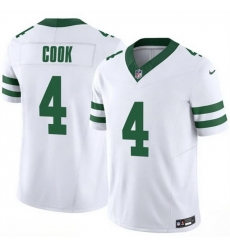 Men New York Jets 4 Brady Cook White 2025 F U S E  Vapor Untouchable Limited Stitched Jersey