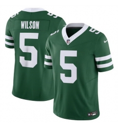 Men New York Jets 5 Garrett Wilson Green 2024 F U S E Vapor Limited Stitched Jersey Men New York Jets 5 Garrett Wilson Green 2024 F U S E Vapor Limited Stitched Jersey