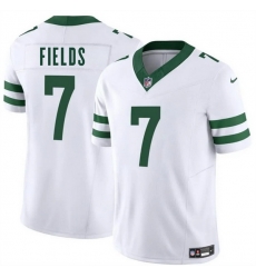 Men New York Jets 7 Justin Fields White 2025 F U S E  Vapor Untouchable Limited Stitched Jersey