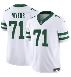 Men New York Jets 71 Josh Myers White 2025 F U S E  Vapor Untouchable Limited Stitched Jersey