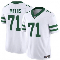 Men New York Jets 71 Josh Myers White 2025 F U S E  Vapor Untouchable Limited Stitched Jersey