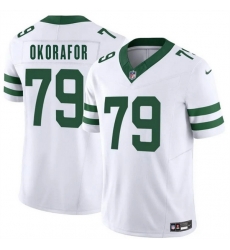 Men New York Jets 79 Chukwuma Okorafor White 2025 F U S E  Vapor Untouchable Limited Stitched Jersey