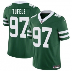 Men New York Jets 97 Jay Tufele Green 2025 F U S E  Vapor Untouchable Limited Stitched Jersey