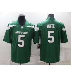 Men's New York Jets #5 Mike White Green Vapor Untouchable Limited Stitched Jersey Men's New York Jets #5 Mike White Green Vapor Untouchable Limited Stitched Jersey