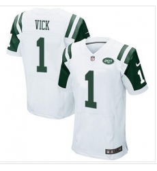 New York Jets #1 Michael Vick White NFL Elite Jersey New York Jets #1 Michael Vick White NFL Elite Jersey