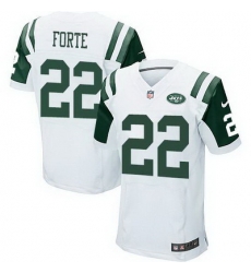 Nike Jets #22 Matt Forte White Mens Stitched NFL Elite Jersey Nike Jets #22 Matt Forte White Mens Stitched NFL Elite Jersey