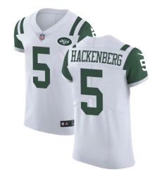 Nike Jets #5 Christian Hackenberg White Mens Stitched NFL Vapor Untouchable Elite Jersey Nike Jets #5 Christian Hackenberg White Mens Stitched NFL Vapor Untouchable Elite Jersey