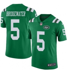 Nike Jets #5 Teddy Bridgewater Green Mens Stitched NFL Limited Rush Jersey Nike Jets #5 Teddy Bridgewater Green Mens Stitched NFL Limited Rush Jersey