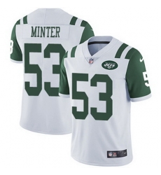Nike Jets #53 Kevin Minter White Mens Stitched NFL Vapor Untouchable Limited Jersey Nike Jets #53 Kevin Minter White Mens Stitched NFL Vapor Untouchable Limited Jersey