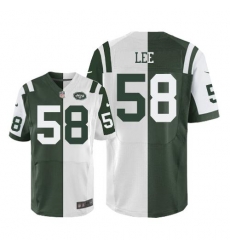 Nike Jets #58 Darron Lee Green White Mens Stitched NFL Elite Split Jersey Nike Jets #58 Darron Lee Green White Mens Stitched NFL Elite Split Jersey