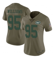 Jets 95 Quinnen Williams Olive Women Stitched Football Limited 2017 Salute to Service Jersey Jets 95 Quinnen Williams Olive Women Stitched Football Limited 2017 Salute to Service Jersey