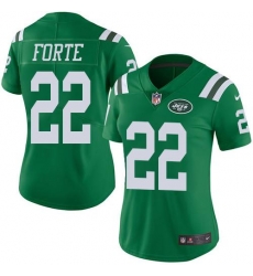 Nike Jets #22 Matt Forte Green Womens Stitched NFL Limited Rush Jersey Nike Jets #22 Matt Forte Green Womens Stitched NFL Limited Rush Jersey