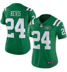 Nike Jets #24 Darrelle Revis Green Womens Stitched NFL Limited Rush Jersey Nike Jets #24 Darrelle Revis Green Womens Stitched NFL Limited Rush Jersey