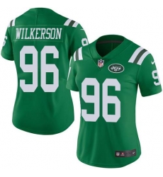 Nike Jets #96 Muhammad Wilkerson Green Womens Stitched NFL Limited Rush Jersey Nike Jets #96 Muhammad Wilkerson Green Womens Stitched NFL Limited Rush Jersey