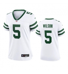 Women New York Jets 5 Garrett Wilson White 2024 Stitched Football Jersey Women New York Jets 5 Garrett Wilson White 2024 Stitched Football Jersey
