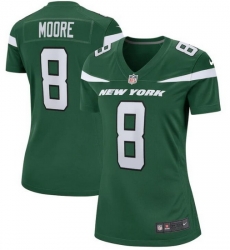 Women New York Jets Elijah Moore #8 Green Vapor Limited Stitched Football Jersey Women New York Jets Elijah Moore #8 Green Vapor Limited Stitched Football Jersey