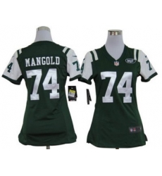 Women Nike NFL New York Jets 74# Nick Mangold Green Jersey Women Nike NFL New York Jets 74# Nick Mangold Green Jersey
