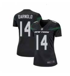 Womens New York Jets 14 Sam Darnold Game Black Alternate Football Jersey Womens New York Jets 14 Sam Darnold Game Black Alternate Football Jersey